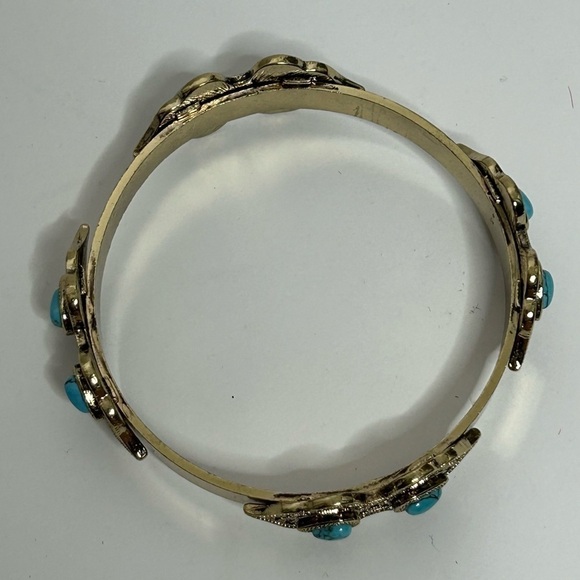 Samantha Wills Gold Plated Turquoise Engraved Adventure Into Wanderlust Bracelet - Picture 10 of 16